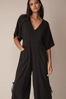 Daily Practice by Anthropologie Horizon Wide-Leg Jumpsuit: Short-Sleeve Edition