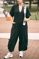 Daily Practice by Anthropologie Horizon Wide-Leg Jumpsuit: Short-Sleeve Edition