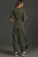 Daily Practice by Anthropologie Horizon Wide-Leg Jumpsuit: Short-Sleeve Edition