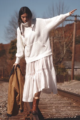 Daily Practice by Anthropologie Chunky Oversized Twofer Turtleneck Sweater Dress