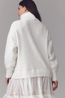 Daily Practice by Anthropologie Chunky Oversized Twofer Turtleneck Sweater Dress