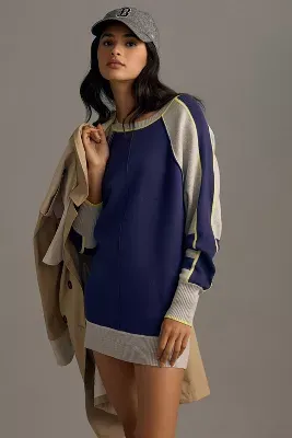 Daily Practice by Anthropologie Long-Sleeve Colorblock Mini Dress