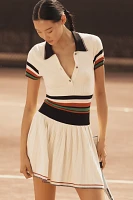 Daily Practice Check Mark Polo Knit Mini Dress