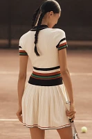 Daily Practice Check Mark Polo Knit Mini Dress