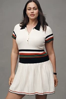 Daily Practice Check Mark Polo Knit Mini Dress