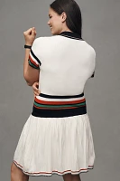 Daily Practice Check Mark Polo Knit Mini Dress