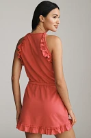 Sundays Mirabelle Ruffle Drawstring Mini Dress