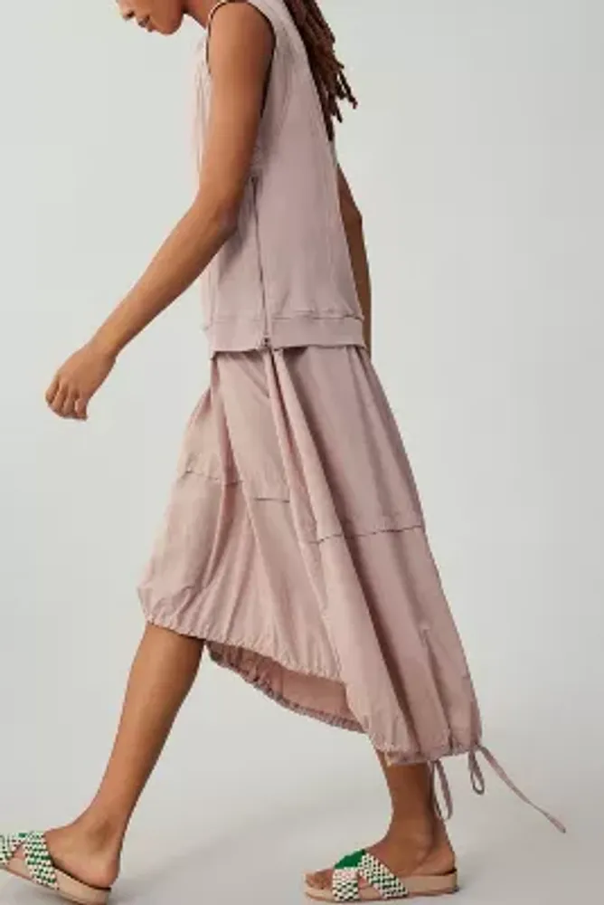Daily Practice by Anthropologie Layered Short-Sleeve Asymmetrical Dress