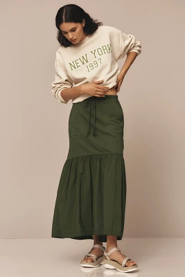 Daily Practice by Anthropologie Drop-Flounce Maxi Skirt