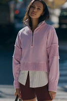 Daily Practice by Anthropologie Mock-Neck Half-Zip Pullover