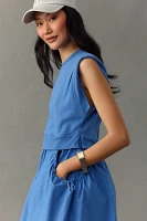 Daily Practice Gardenia Muscle Twofer Babydoll Mini Dress