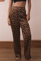 Sundays NYX Leopard-Print Silk Pants