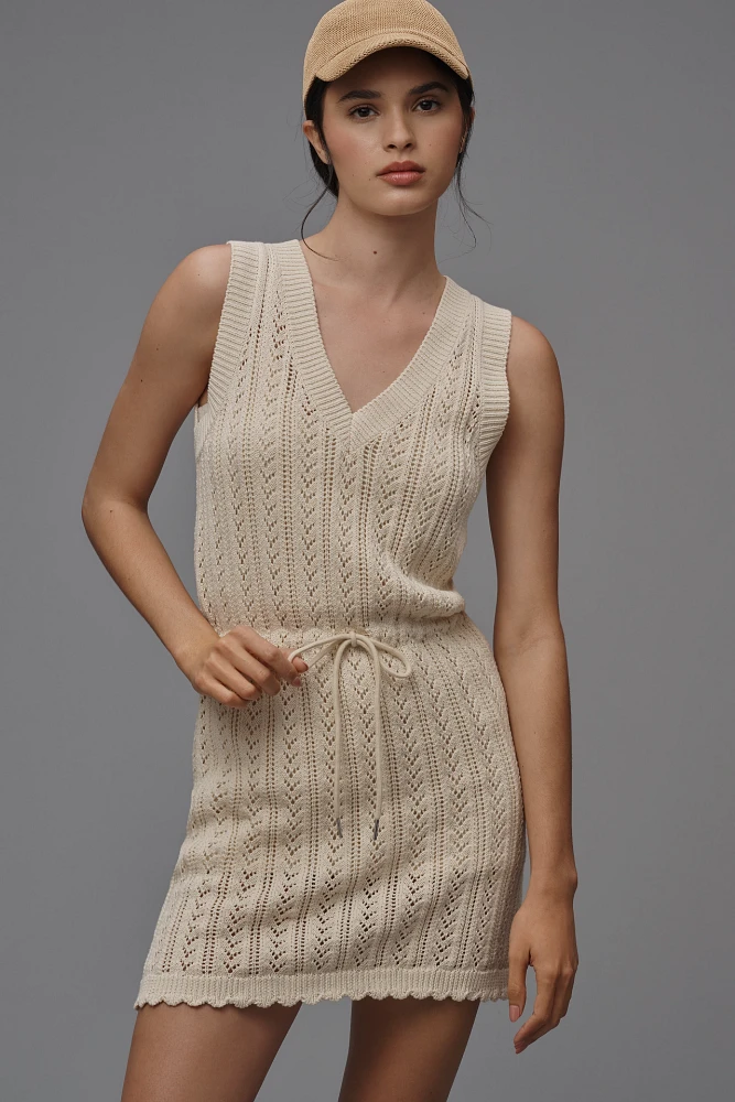 Sundays Tatum Sleeveless V-Neck Knit Mini Dress
