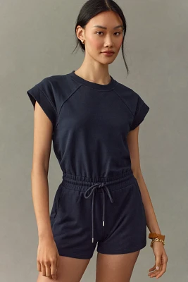 Sundays Neil Short-Sleeve Back-Cutout Romper