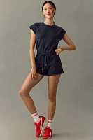 Sundays Neil Short-Sleeve Back-Cutout Romper