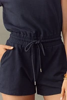 Sundays Neil Short-Sleeve Back-Cutout Romper