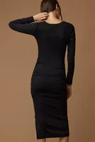 Michael Stars Nova Long-Sleeve Ruched Dress
