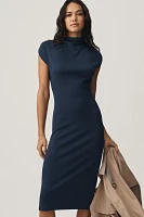 Michael Stars Iolanda Power Shoulder Midi Dress