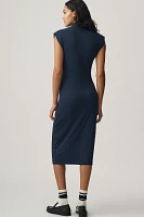 Michael Stars Iolanda Power Shoulder Midi Dress