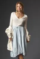 Daily Practice by Anthropologie Long-Sleeve Twofer Midi Dress