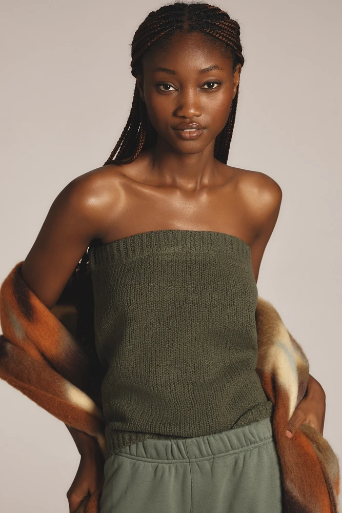 Flat White Tube Top Sweater