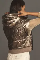 Daily Practice by Anthropologie Metallic Puffer Vest