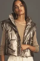 Daily Practice by Anthropologie Metallic Puffer Vest