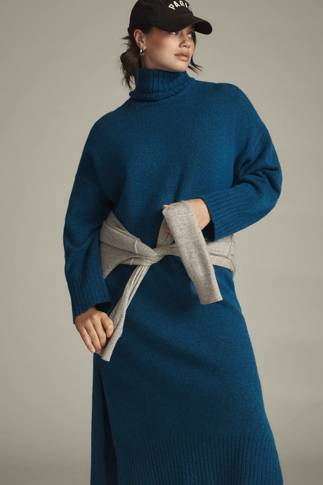 anthropologie blue sweater dress By Anthropologie The Gemini Twofer Sweater + Dress Set In Blue