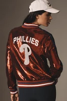 The Wild Collective Phillies Sequin Bomber Jacket