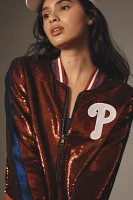 The Wild Collective Phillies Sequin Bomber Jacket