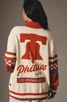 The Wild Collective Phillies Jacquard Cardigan Sweater