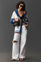 The Wild Collective x Anthro Cotton MLB Cardigan Sweater