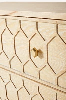 Textured Trellis Three-Drawer Dresser