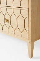 Textured Trellis Three-Drawer Dresser