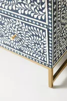 Scroll Vine Inlay Three-Drawer Dresser