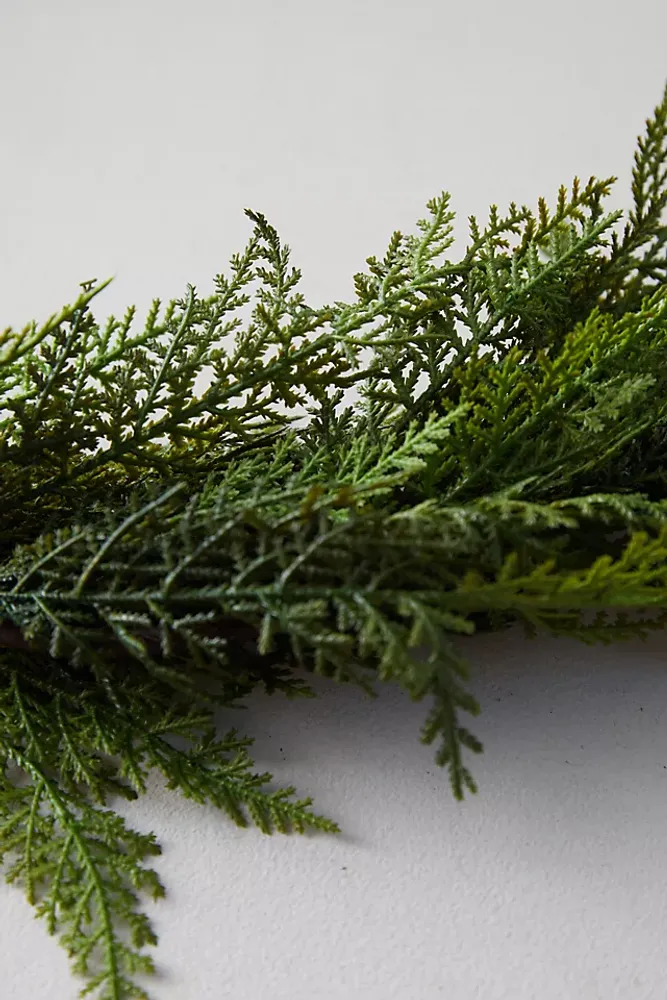 Faux Cedar Garland, Evergreen