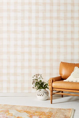 Magnolia Home Watercolor Check Wallpaper