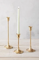 Antiqued Brass Candlestick, Tall