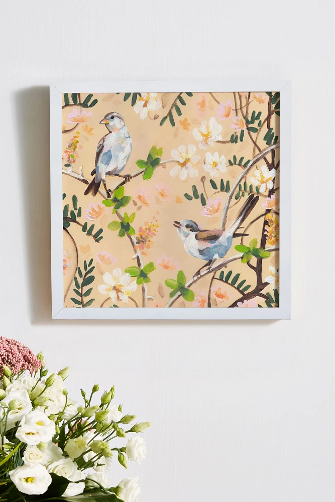 Two Birds A Tree Wall Art