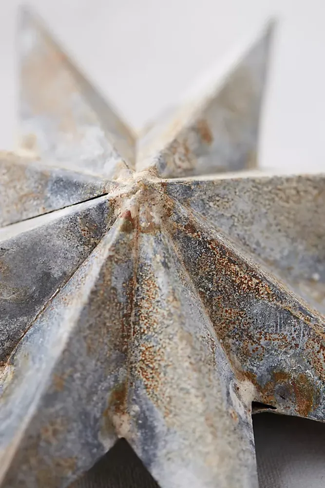 Aged Iron Star Tree Topper