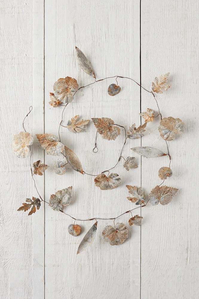 Pressed Zinc Leaf Garland