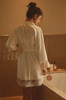 Flora Nikrooz Rosa Lace-Trimmed Robe