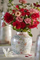 Distressed Rose + Vine Terracotta Vase