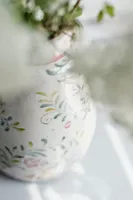 Distressed Rose + Vine Terracotta Vase