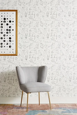 Anthropologie Cat Study Wallpaper