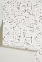Anthropologie Cat Study Wallpaper