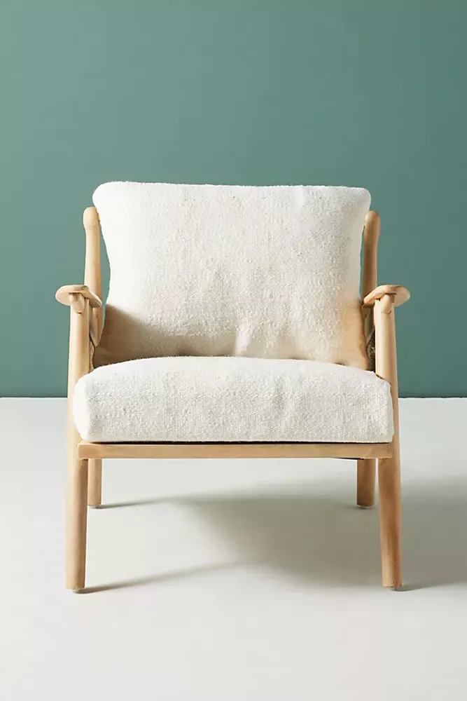 Linen Cane Chair