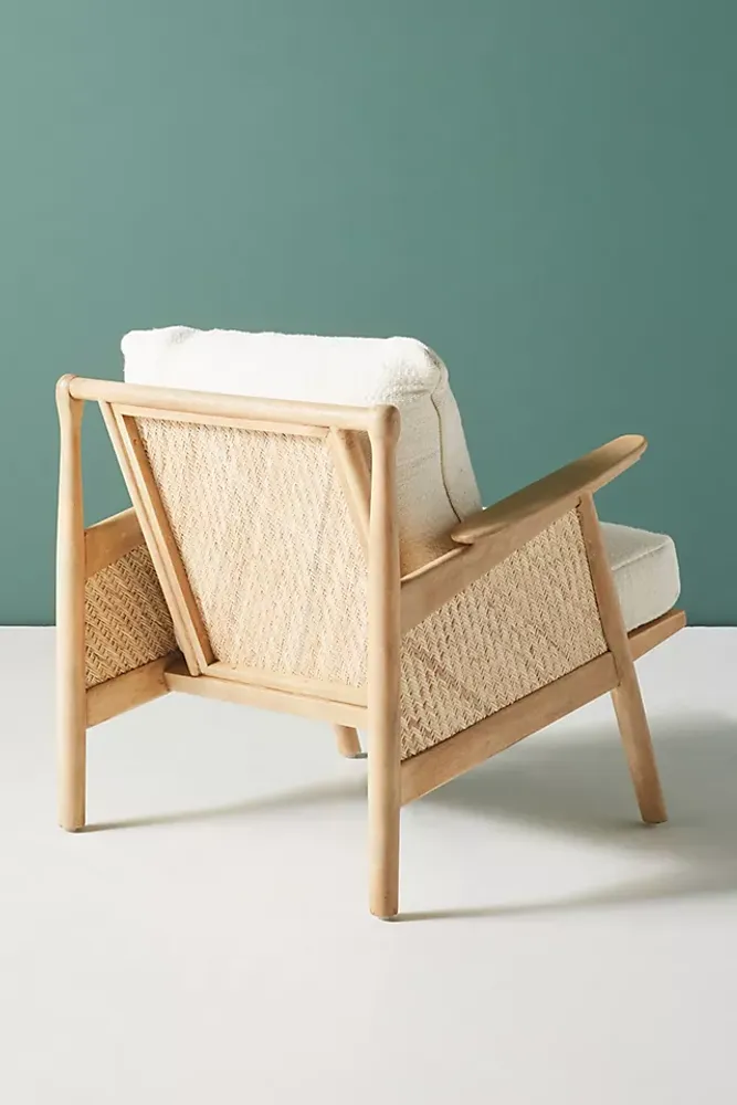 Linen Cane Chair