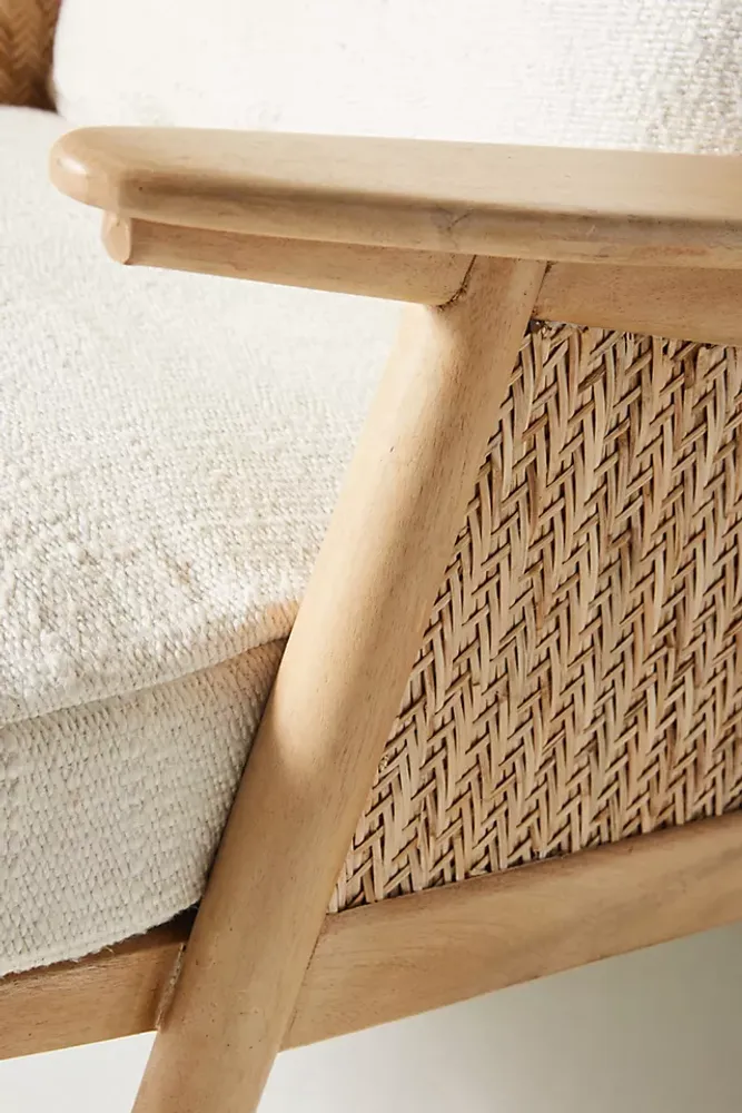 Linen Cane Chair