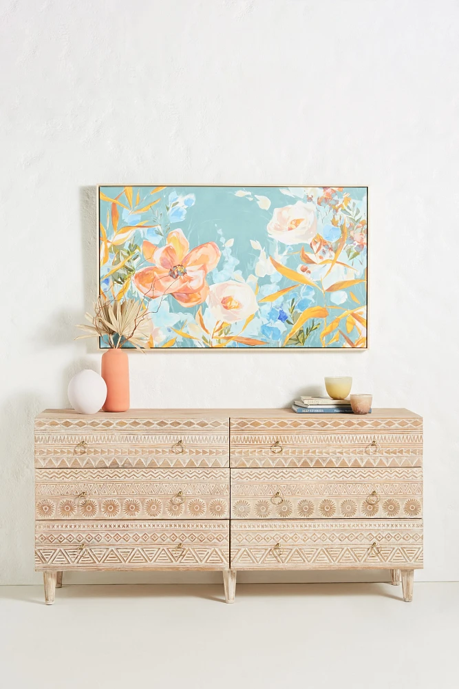 Handcarved Delhi Six-Drawer Dresser